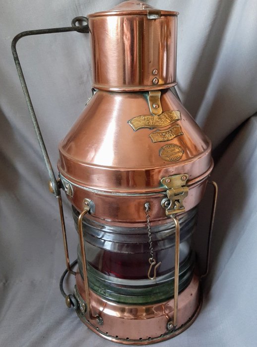 Ankare-lampa, Stor typ "Inte under kommando", R.C. Murray & Co Ltd, Glasgow - Koppar, Mässing - Första halvan av 1900-talet