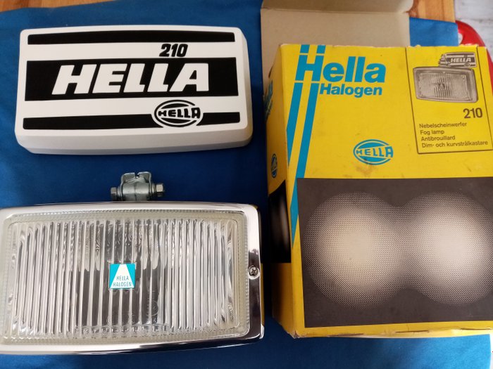 1 vintage Hella 210 headlight fog light NOS - 1 Vintage Hella 210  Scheinwerfer light NOS chrome - hella - 1970-1980 - Catawiki