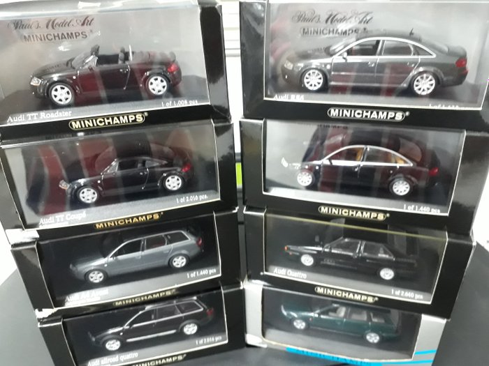 MiniChamps - 1:43 - Lot de 8 Audi Collection