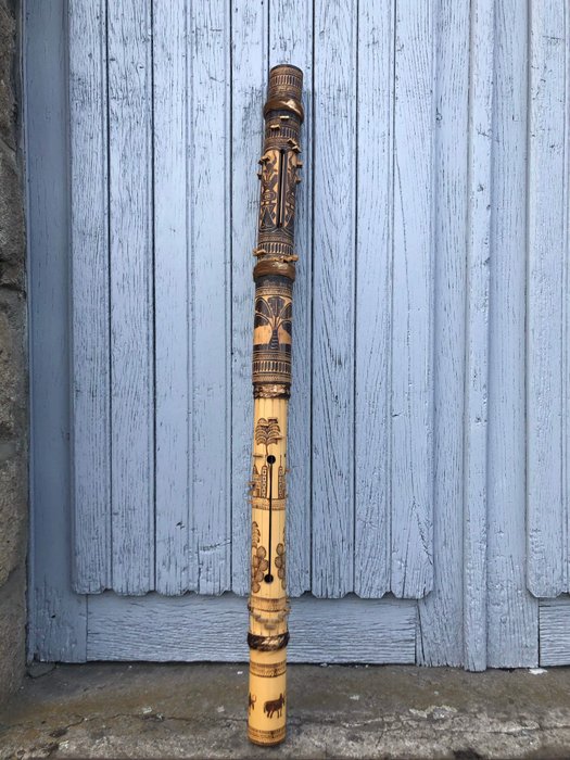 Tradycyjny instrument muzyczny Valiha Madagaskar (1) - Bambus, Skóra - Valiha - Madagaskar 