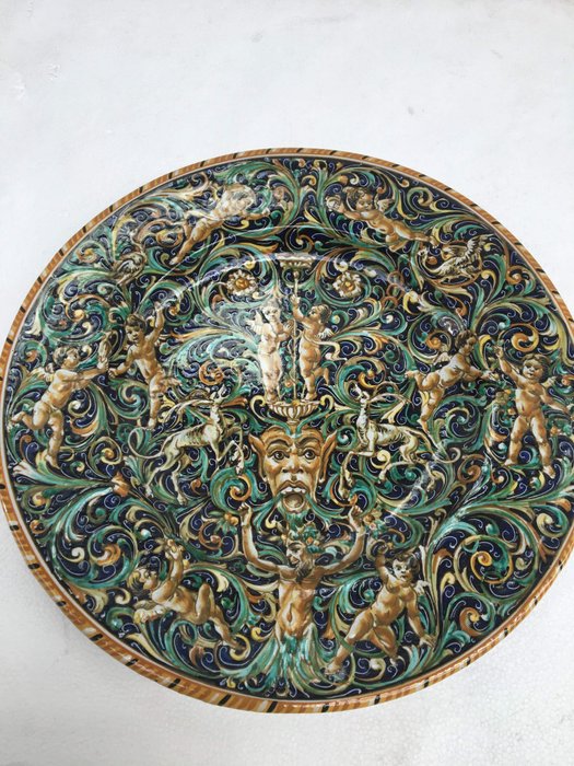 Ferruccio Mengaroni - Maioliche Artistiche Pesaresi - Tallerken, (50 cm) - Keramikk