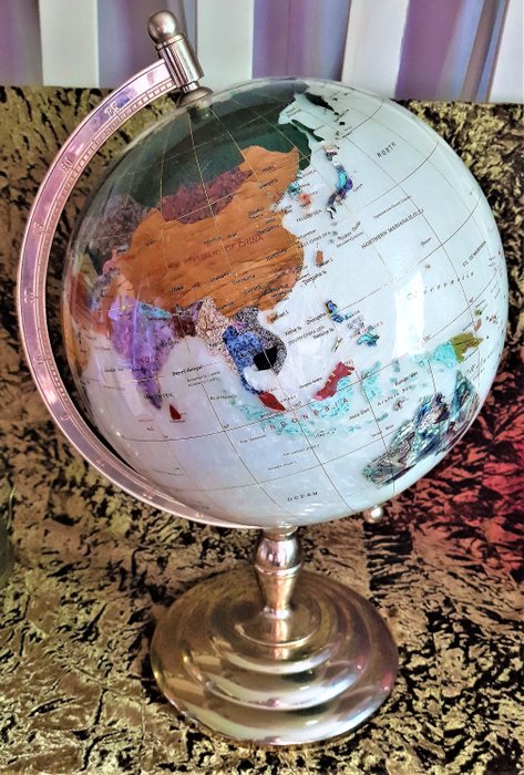 Vintage Gemstone Globe - Μητέρα του μαργαριταριού