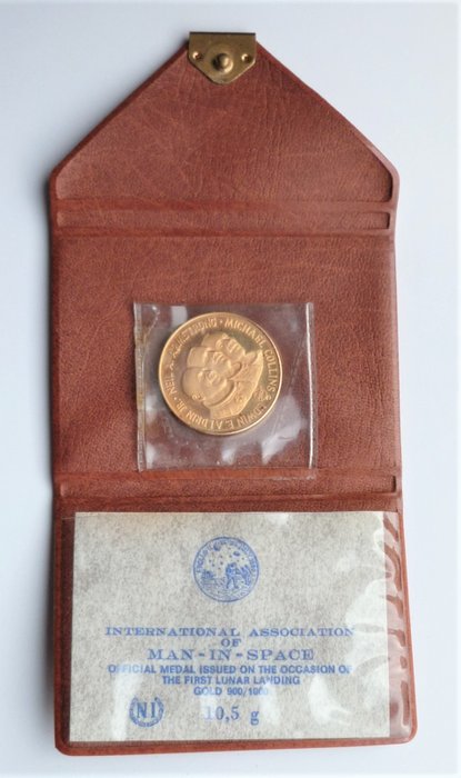 10,5 gram - 金 .900 - Apollo 11 - 1969