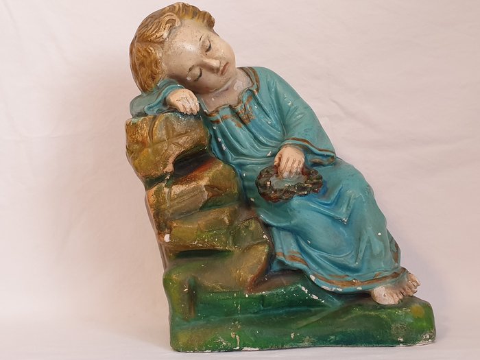 Niño Jesús con corona de espinas - segunda mitad del siglo XIX - Yeso