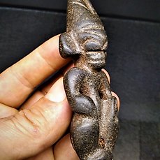Chinese Ancient  hongshan culture,old jade carved,Ancient statue pendant A6675 