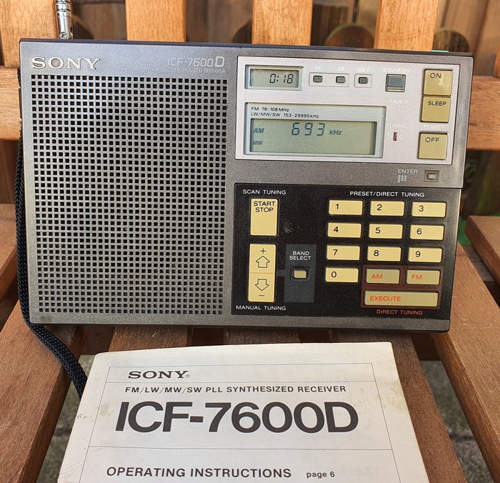 Sony - ICF-7600D with SSB Reception - Wereld radio