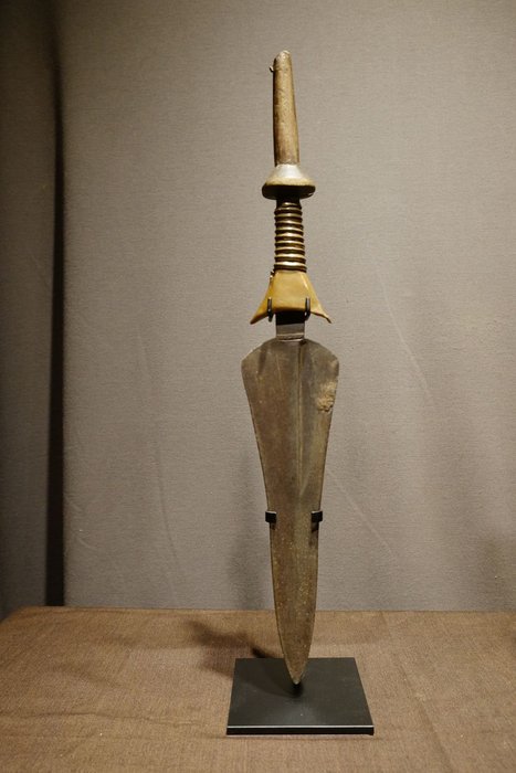 Knife - Copper, Iron, Wood - Kusu - Congo DRC 