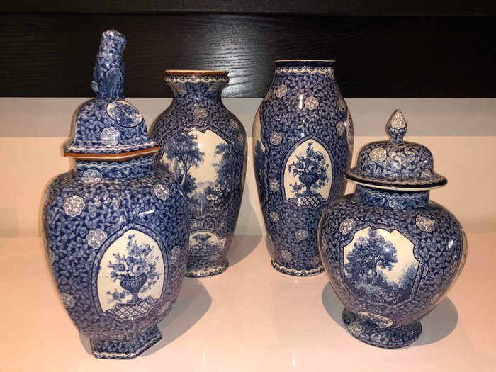德国唯宝 - 古董花瓶和有盖花盆-Flämisch装饰 (4) - 陶瓷