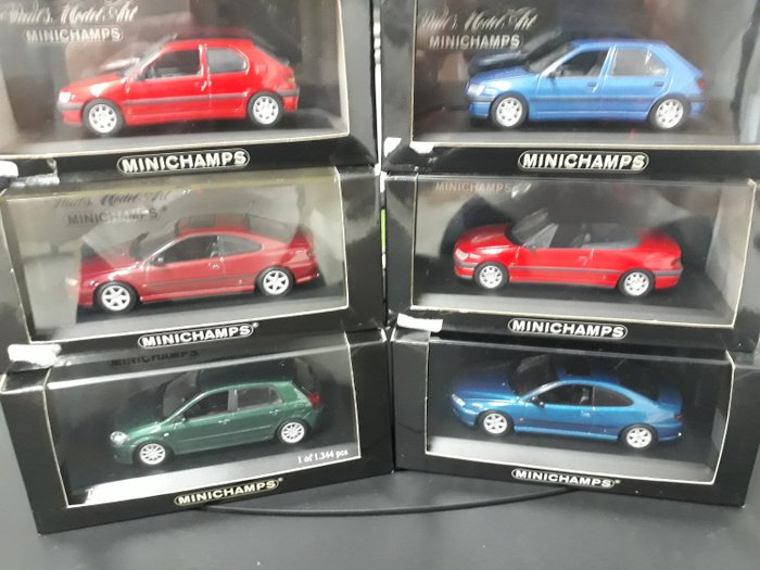 MiniChamps - 1:43 - Toyota Corolla  5-Door 2001,Peugeot 406 Coupe 1996,Peugeot 306 2-Door 1995