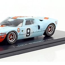 1:43 NUOVO OVP HACHETTE/Spark-FORD GT 40-Le Mans 1968-BLU-MODELLO-AUTO 