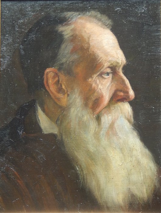 Georg Friedrich Zundel (1875-1948) Attrib. - Study of an old man