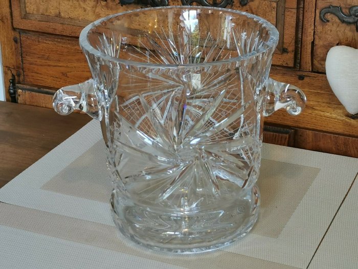 Artisanat de Lorraine - Les Ducs de Lorraine - Champagne bucket, Refresher - Thick & cut crystal