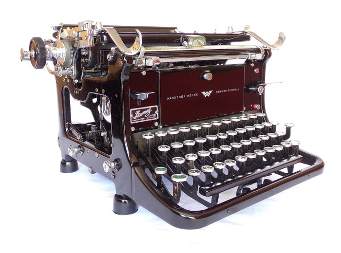 Wanderer Werke Siegmar - Schönau. Continental Standard - Mașină de scris, anii ’30 - Fier (turnat/forjat), Oțel, Sticlă