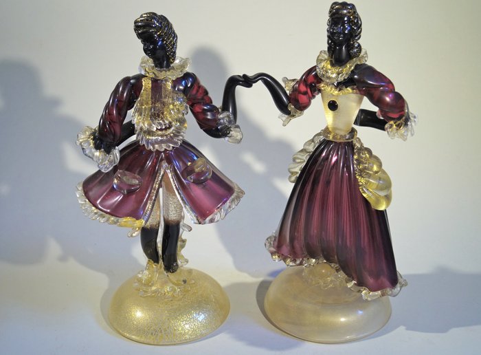 Murano - Venetian dance couple (2) - Glass