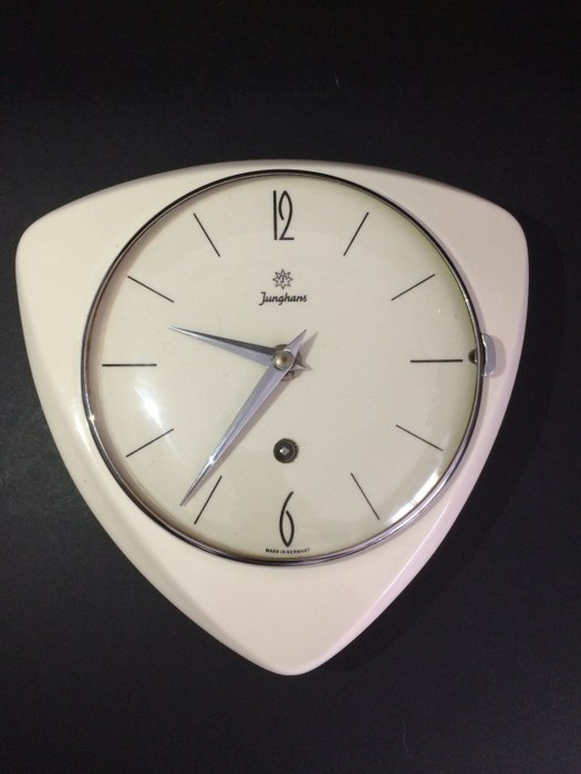 Vintage - zegar ścienny Junghans, lata 50. i 60. - Metal, szkło, ceramika.