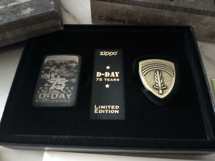 Zippo - Zippo Lighter Begrenset utgave 75 år D-dag - Zippo lettere minnesett