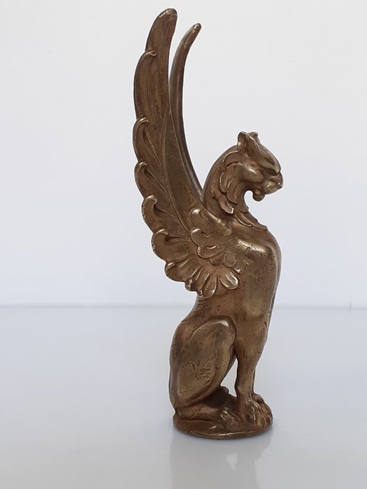 嵌合體翅獅子吉祥物 - 拿破崙三世 - 青銅色 - 19世紀末