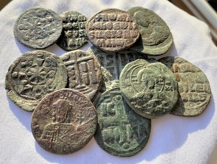 Lot Of Byzantine Large Bronze Follis Coins ONE BID ONE COIN 