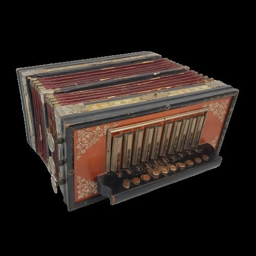 Excelsior fabrikmark - Antik harmonika kb. 1890 - vegyes