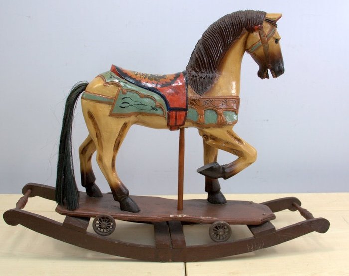 Hand painted rocking horse - Wood