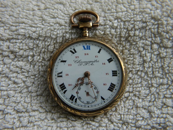 Pétolat Freres & Anguenot 	Besançon, Morteau und Villers-le-Lac, Frankreich - pocket watch    NO RESERVE PRICE - 153927 - Hombre - 1901 - 1949