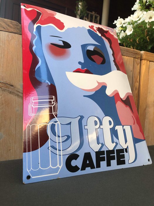 ILLY COFFEE搪瓷標誌 - 瑪瑙