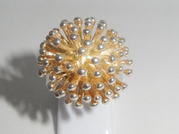Modernist "Sputnik" ring - 925 Plata - Anillo