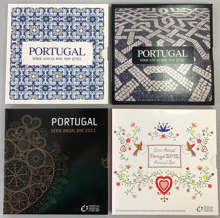 Portugal. Year Set 2009/2012 BU  (4 sets)