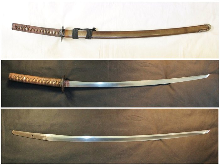 Épée, Katana - Acier tamahagane - Koto Uchigatana Katana Sword in Edo koshirae - Japon - XVe siècle