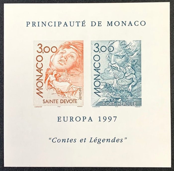 Mónaco 1997 - MONACO, bloco especial n° 30 "Europa 1997", soberbo **.