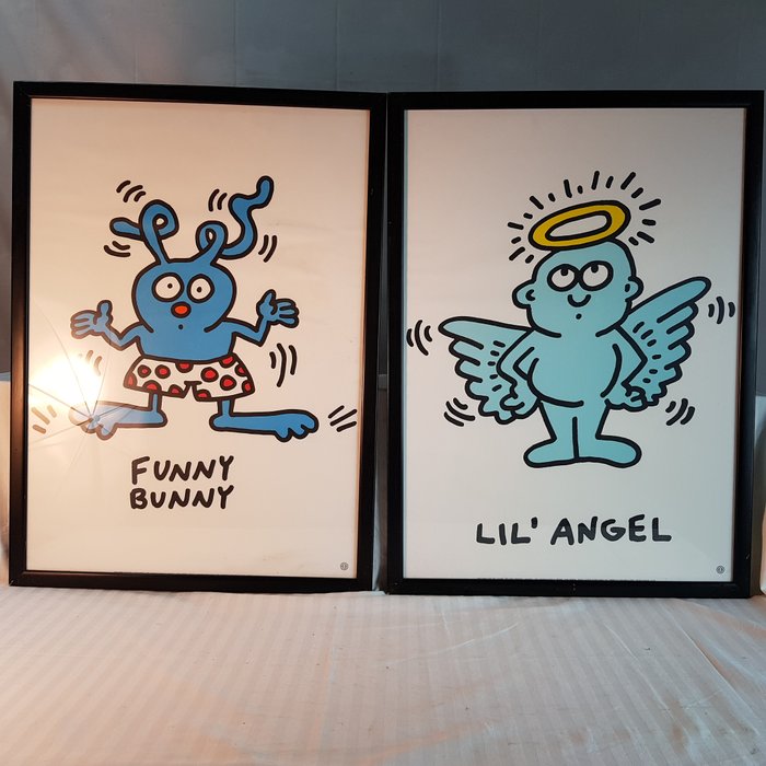Keith Haring (after)  - LIL ' ANGEL FUNNY BUNNY - 1993 - Δεκαετία του 1990