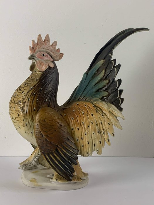 Karl Ens, Volkstedt - 鳥，公雞 - 瓷器