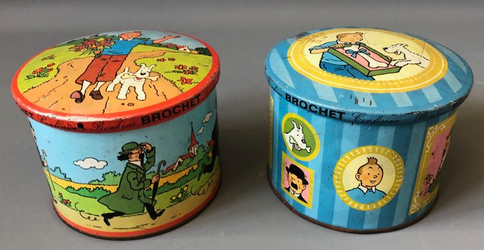 Editions du Lombard Boîte à bonbons Brochet 1966 Tintin et ses amis 