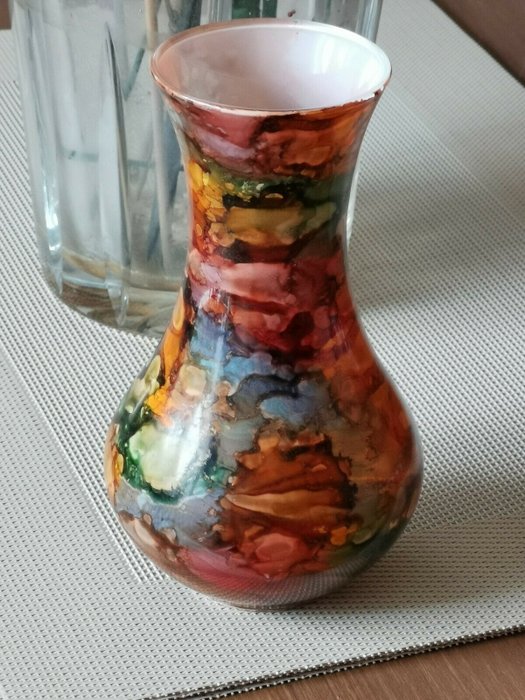 Jean Noël BOUILLET - Collection Personnelle - Ecole comtemporaine - Vase - Unique Piece - Marbled & vermiculated glass