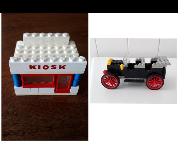 LEGO - Classic Town - Lego 210-2 Small Store Set + Lego 329-1 Antique Car - Geschäft - 1950-1959
