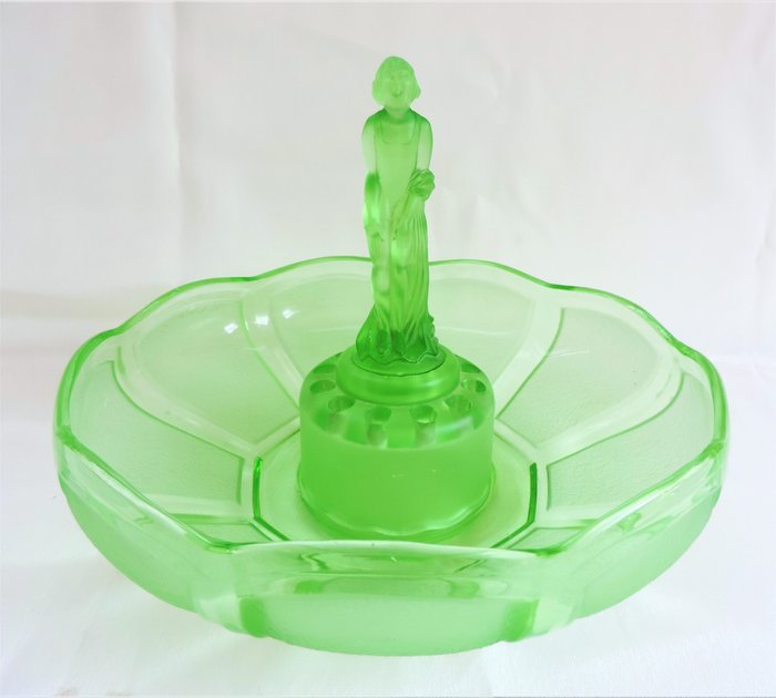 Josef Inwald - Art Deco Josef Inwald Glas Float Bowl Herzstück (1)
