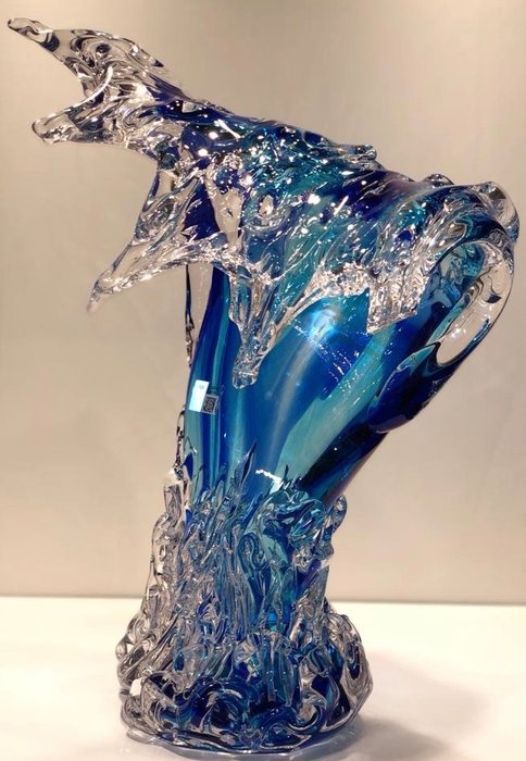 Cristiano Toso - Murano - 波浪雕塑“向北斋致敬” (1) - 玻璃