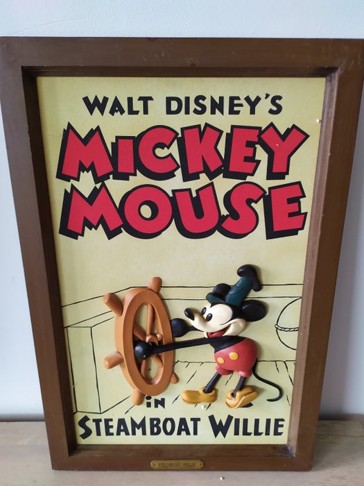 Walt Disney - Mickey Mouse - Steamboat Willie - 3D Art - (1995)
