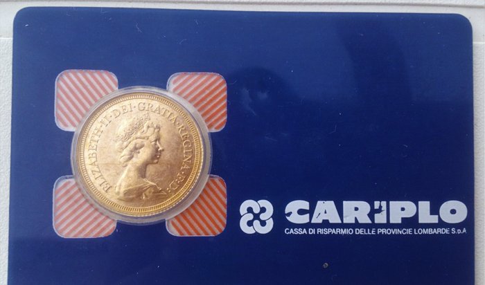 英国 - Sovereign 1974 in blister CARIPLO certified  - 金
