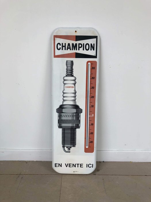 彩繪板溫度計 - Champion - 1970-1980