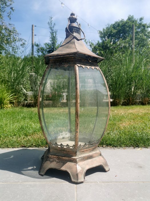 Image 3 of Chinoiserie Lantern - Glass, metal - recent