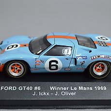J.Oliver Ixo 1/43 Golfo Ford GT40 #6 Ganador 1ST Le Mans 1969 Jacky Ickx