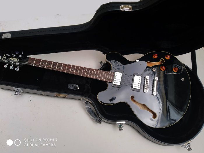 VANTAGE - 635V "Gibson ES335 thinline style"  + Nouveau COFFRE - Gitara elektryczna - Korea Południowa - 1993