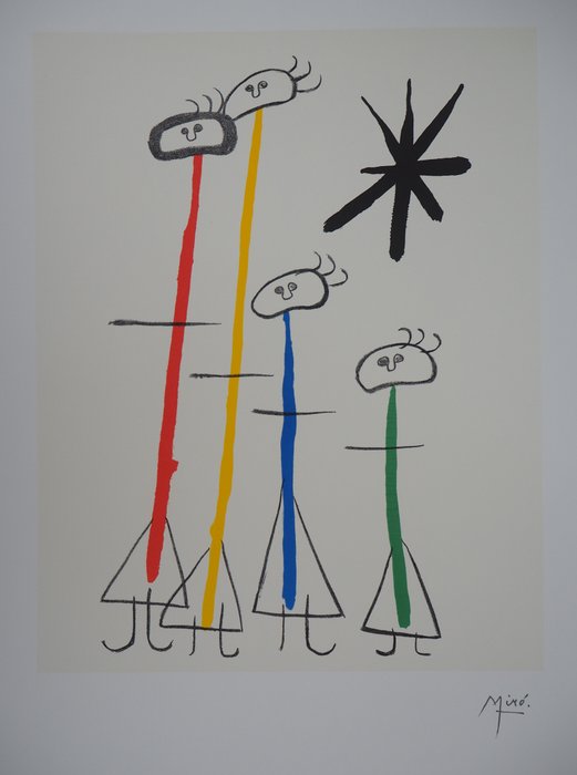 Image 3 of Joan Miro (1893-1983) - Famille à l'étoile