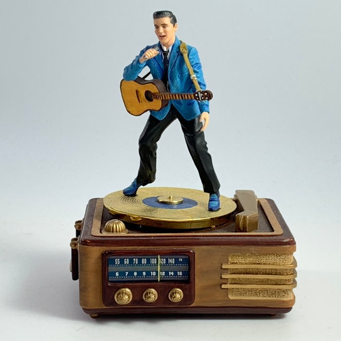Franklin Mint - Spieluhr - Elvis Presley „Blaue Wildlederschuhe“ - .999 (24 kt) Gold, Viele hochwertige Materialien