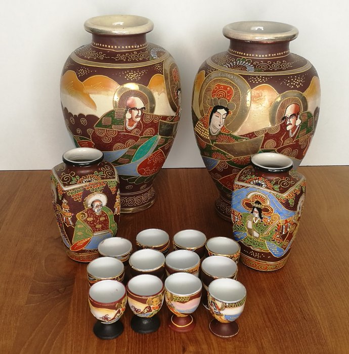 Vasi piccoli vasi e portauova (16) - Ceramica - Satsuma Vazen