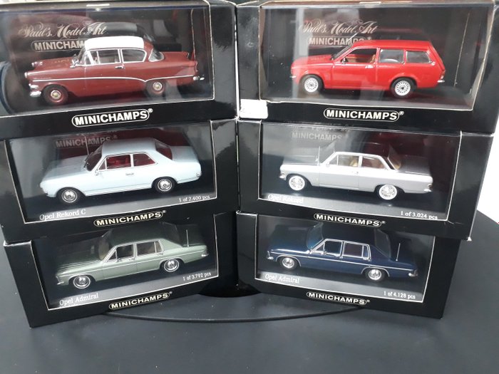 MiniChamps - 1:43 - MINICHAMPS - Colecția Opel Rekord P1 1958, Opel Rekord 'C' 2 Door 1966, Opel Rekord 'A' 1963