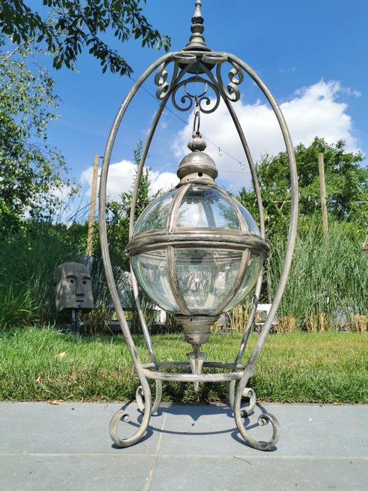Lantern - Brass, Glass, Iron (cast/wrought)