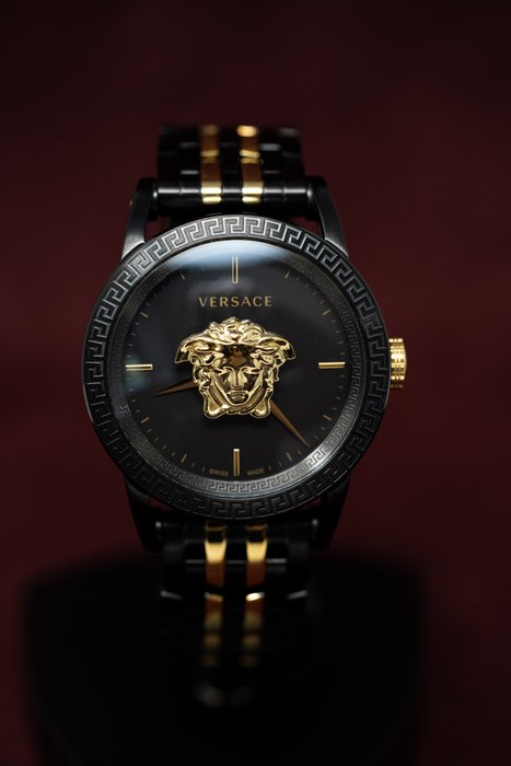 versace watch black gold