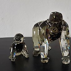 kloof vriendelijk Optimistisch Swarovski - gorilla met jong - Kristal - Catawiki